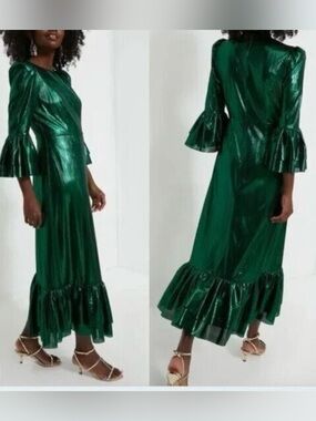 tuckernuck green velvet dress | Dresses | Nwt Tuckernuck Jamie Trimmed Blue And Plaid Midi cute shoes